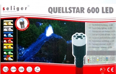 seliger Quellsteinbeleuchtung Quellstar 600 LED Modul 10m Zuleitung Leuchte Trafo