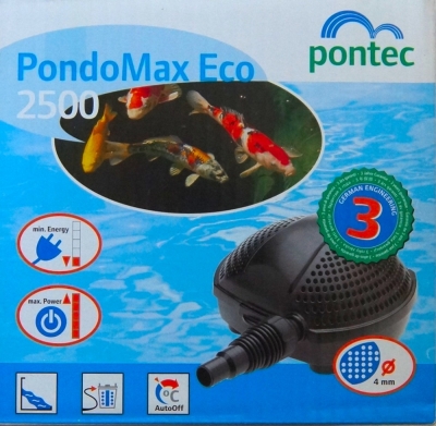 Pontec Bachlaufpumpe PondoMax Eco 2500 5000 8000 40-70W Förderhöhe 2,2-2,8m Zuleitung 10m