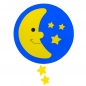 Lampion Laterne Basteln Set Umzug Papier Kinder 24 cm Mond Sterne Blau Gelb