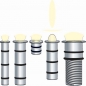 seliger LED Punktstrahler Leuchteinheit Skylight Nano 300 0,3W V4A 12V Ø18x11mm