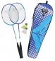 Talbot Torro Badminton Spiel Set Fighter Pro Blau Cyan 2 Schlaeger 2 Baelle