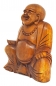 Holzfigur Holzbuddha Happy Buddha Suarholz 21 cm Bali geölt 21 x 18 x 11cm
