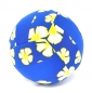 Volleyball Beach Strand Neopren 20 cm Blumen Muster Blau