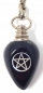 Pendel Symbol Pentagramm graviert auf Edelstein Onyx