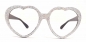 Brille Herz Silber Kunststoff Schwarz Scherzartikel Event Party Universal Groesse