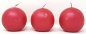 Kugelkerze Kugel Tafel Kerze 65 mm Rot Metallic 3 Stueck Tisch Deko