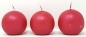 Kugelkerze Kugel Tafel Kerze 65 mm Rot Metallic 3 Stueck Tisch Deko