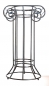 Gestell Griechische Säule Ständer Schmiedeeeisen Hoch 100 oder 74cm Ø 30 Tief 40 cm schwarz