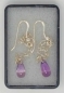 Ohrhänger Durchzieher 88 mm Edelstein Amethyst Bergkristall Rosenquarz