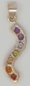 Silberanhänger Chakra Schlange 40 mm Edelsteine 925er Silber
