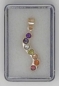 Silberanhänger Chakra Schlange 40 mm Edelsteine 925er Silber