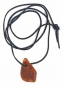 Schmuck Bernstein Anhänger Ypsilon Hals Kette Leder Band Schwarz