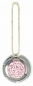 Schmuck Anhaenger Medaillon Rosa Strass 45mm Edelstahl Strasssteine
