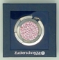 Schmuck Anhaenger Medaillon Rosa Strass 45mm Edelstahl Strasssteine