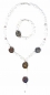 Schmuckset Kette Armband Weisse Muschel Labradorit 925er Silber