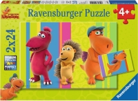 Ravensburger 09119 Puzzle Der kleine Drache Kokosnuss und seine Freunde 2 x 24 Teile
