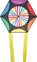 HQ Einleinerdrachen Spinning Hexagon Rainbow 60 x 650 cm R2F