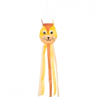 Windsack kleine Katze Ø 10 cm lang 75 cm Nylongewebe 60 cm Stab