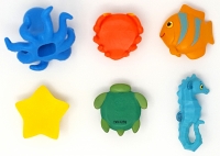 Kinder Spiel Figuren Tiere Meer Oktopus See Pferd Stern Schildkröte Krabbe Fisch