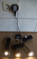 seliger LED Minispot 800 Punktstrahler Ø45x10mm 12V V4A warmweiss IP68 0,15W