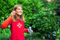 Seifenblasenspiel 3 Finger Blume Schmetterling Stern klassische Seifenblasendose