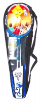 Talbot Torro Badminton Spiel Set Attacker Blau 4 Schlaeger 3 Baelle
