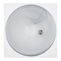 Zimmerbrunnen Glasschale Rund Anthrazit 25x7 cm Kabeldurchführung