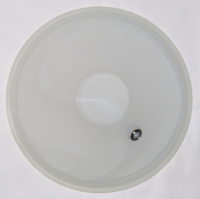 Zimmerbrunnen Glasschale Rund Anthrazit 25x7 cm Kabeldurchführung