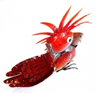 Teelichthalter Windlicht Vogel Kakadu 46 x 12 x 46 cm