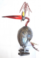 Teelichthalter Windlicht Vogel I 60 x 27 x 45 cm