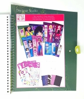 Zeichenblock L Entwerfe eigene Handtaschen Mode an illustrierten Mädchen