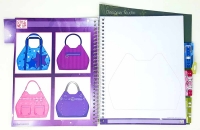 Zeichenblock L Entwerfe eigene Handtaschen Mode an illustrierten Mädchen