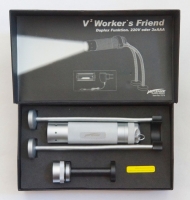 Led Lenser Taschenlampe V² Workers Friend silber White Power 111,5 mm Ø 25,5 mm 1,25 W 220 V Netzanschluss Magnetfüsse Halter 3 AAA Batterien 1,5 V