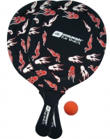 Schildkroet Fun Sports Neoprene Beachball Set Schwarz Rot 2 Schlaeger 2 Baelle