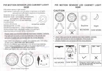 LED Spot Strahler 8 cm Nacht Kabinen Licht Bewegungs Sensor Akku Batterie Camping