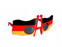 Deutschlandbrille Deutschlandflagge Fussball Fan Brille Deutschland WM Sonnenbrille schwarz rot gold