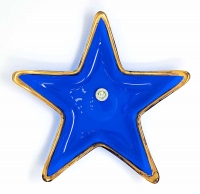 Deko Sternschale Glasschale Schale blau Glas Durchmesser 26 cm