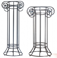 Gestell Griechische Säule Ständer Schmiedeeeisen Hoch 100 oder 74cm Ø 30 Tief 40 cm schwarz