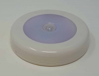 LED Spot Strahler 8 cm Nacht Kabinen Licht Bewegungs Sensor Akku Batterie Camping