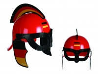 Deuschlandhelm Römerhelm Legionärshelm Helm rot Kunsstoff Deutschland WM lang 27,5 Ø 22,5 cm