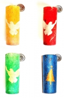 Windlicht Teelichtglas Teelichthalter Kerzenhalter Metalleinsatz hoch 13 Ø 5 cm