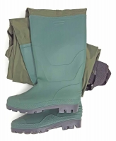 Teich Angel Fischer Brust Wathose Latz Hose Wasserdicht Gummi Stiefel Gr.41