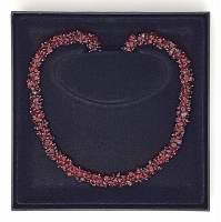 Edelstein Kette Splittercollier Granat 45 cm 925er Silberverschluss