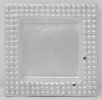 Tisch Deko Advent Teller 14 cm Perlmutt