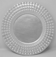 Tisch Deko Advent Teller 19 cm Perlmutt