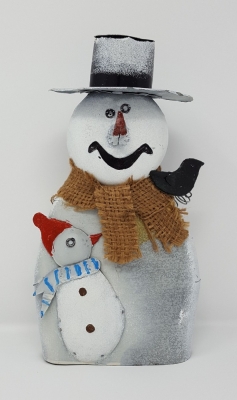 Dekofigur Schneemann Loisl Eisen h 30 cm