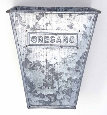 Blumen Kräuter Zink Gewürz Topf Oregano 13 x 13 x 15 cm
