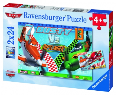 Ravensburger 09052 Puzzle Dusty der mutige Flieger 2 x 24 Teile