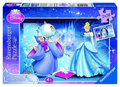 Ravensburger 09175 Puzzle Disney Princess Bezaubernde Cinderella 2 x 20 Teile