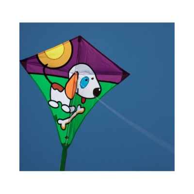 HQ Kinderdrachen Einleiner Eddy Hund Drachenschnur 68 x 68 cm R2F